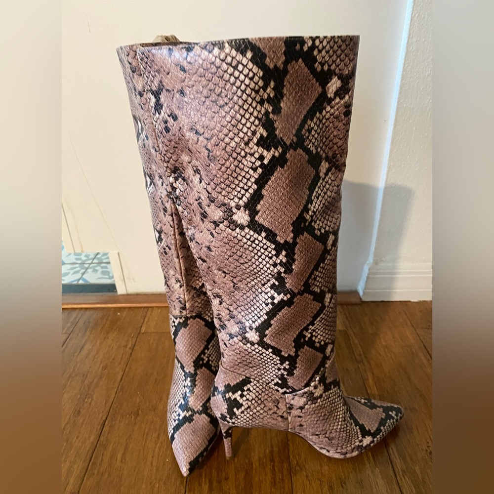 Steve Madden snakeskin heeled boots